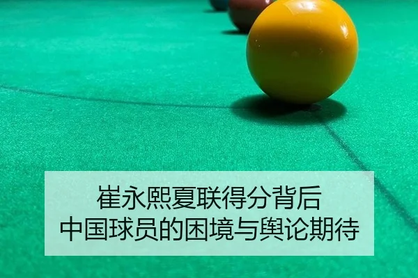 崔永熙夏联得分背后 中国球员的困境与舆论期待